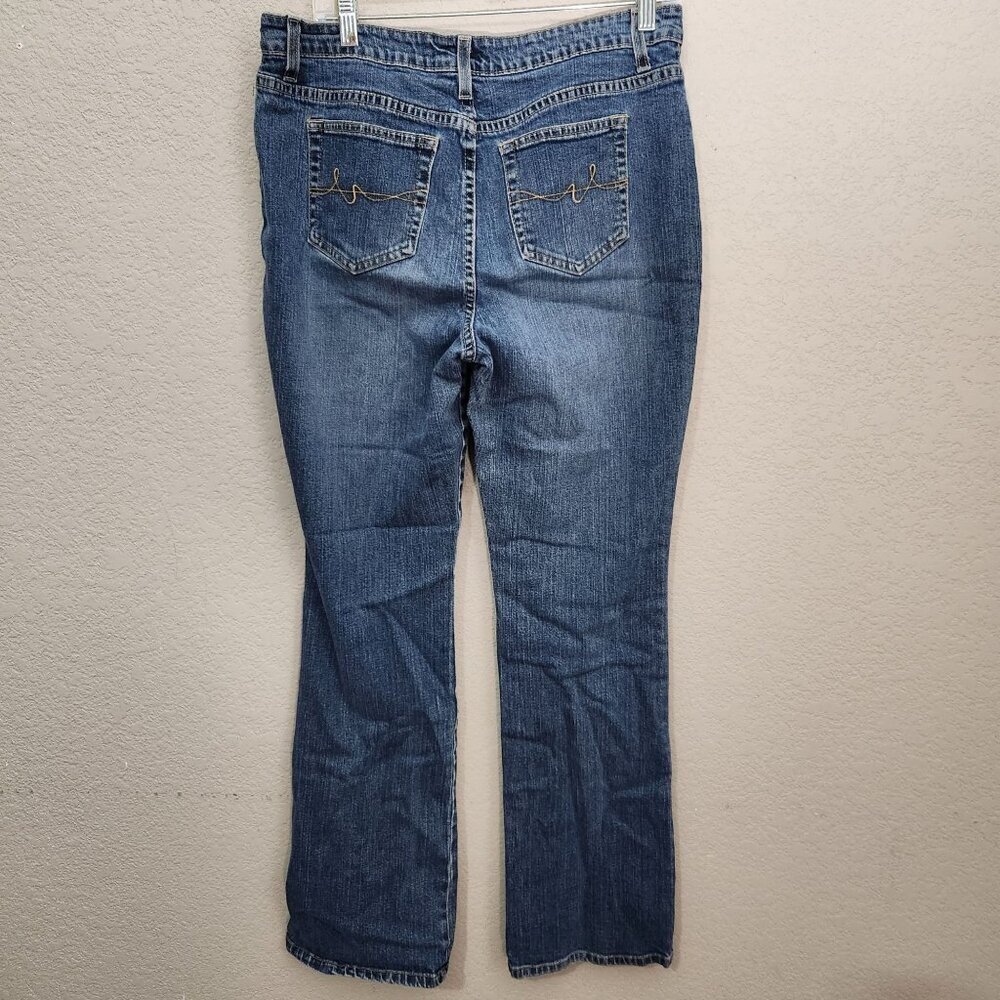 St. Johns Bay Womens Bootcut Jeans 14L Medium Wash Classic Fit 5-Pocket Design